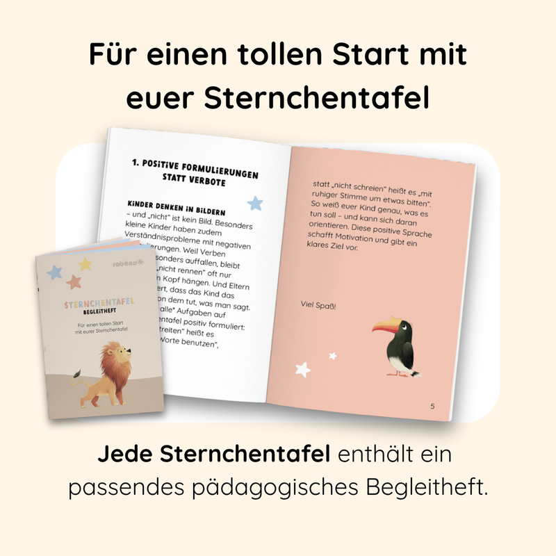 Sternchentafel für Kinder Safari