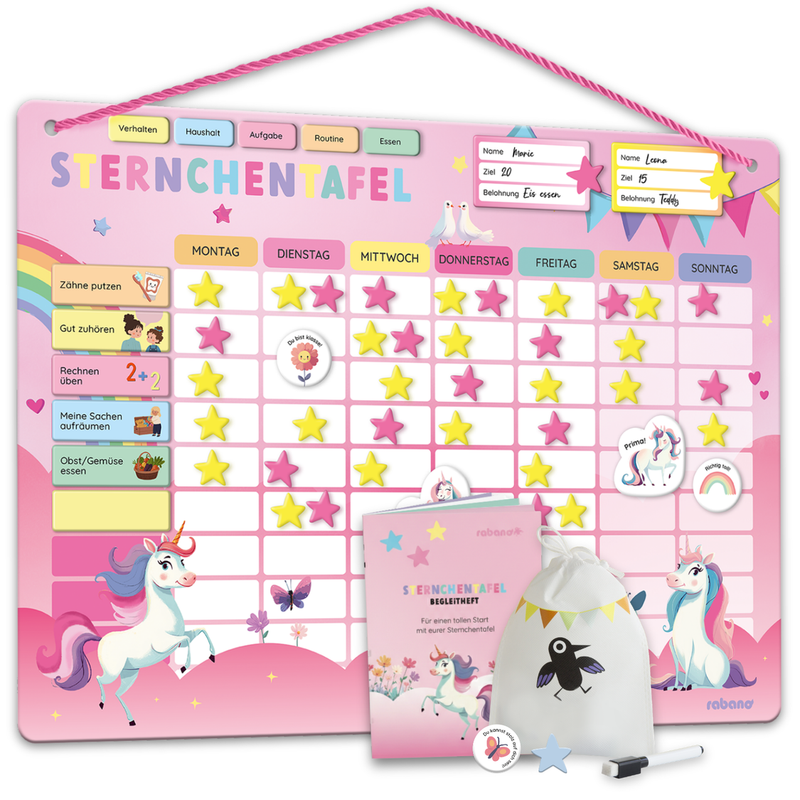 Sternchentafel für Kinder Safari