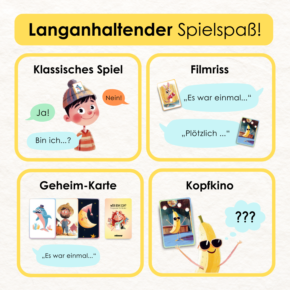 Wer bin ich? – Kinder Rate- und Lernspiel ab 5 Jahren