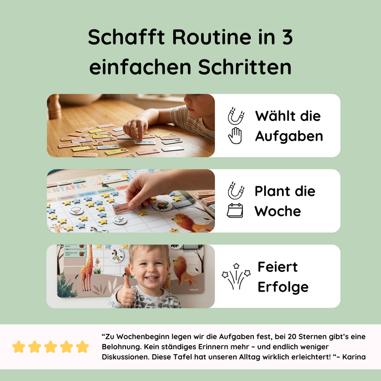 Sternchentafel für Kinder Dino