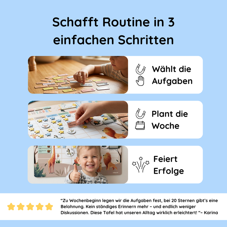 Sternchentafel für Kinder Weltraum