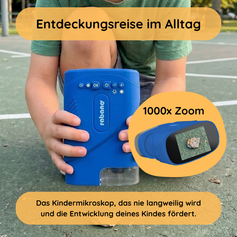 Rabano Entdecker Mikroskop für Kinder - Blau