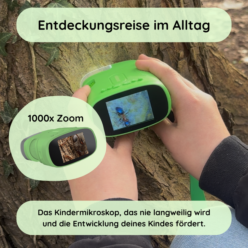 Entdecker Mikroskop für Kinder + Gratis Kartenset