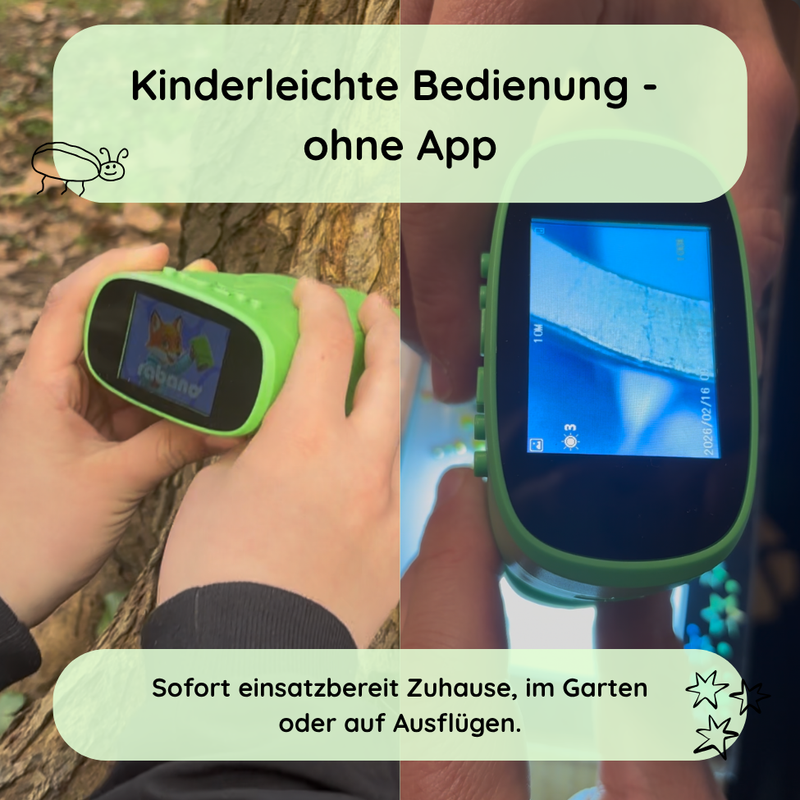 Entdecker Mikroskop für Kinder + Gratis Kartenset