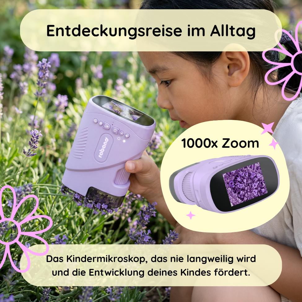Rabano Entdecker Mikroskop für Kinder - Lila