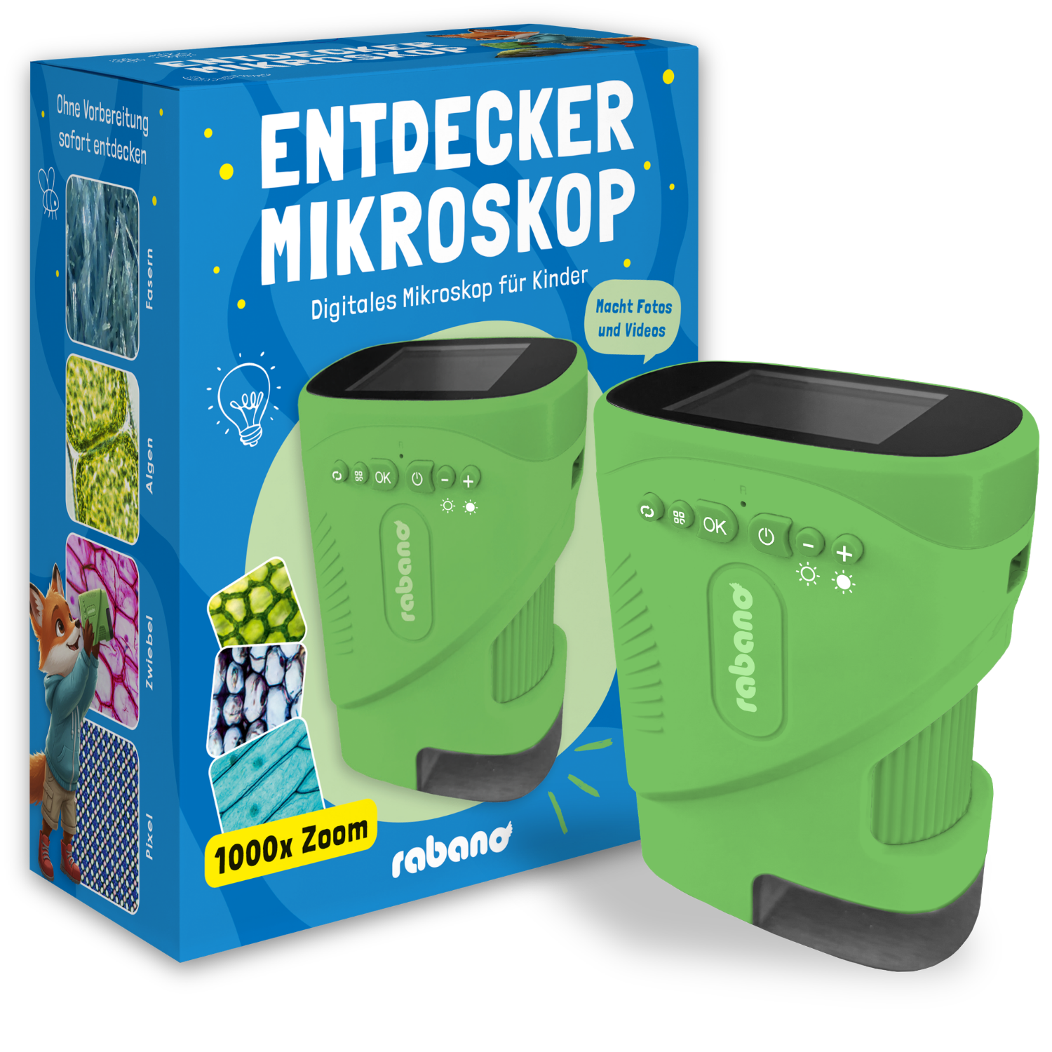 Rabano Entdecker Mikroskop für Kinder - Grün