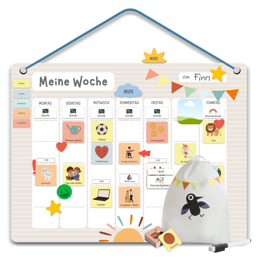 Wochenplaner für Kinder Natur